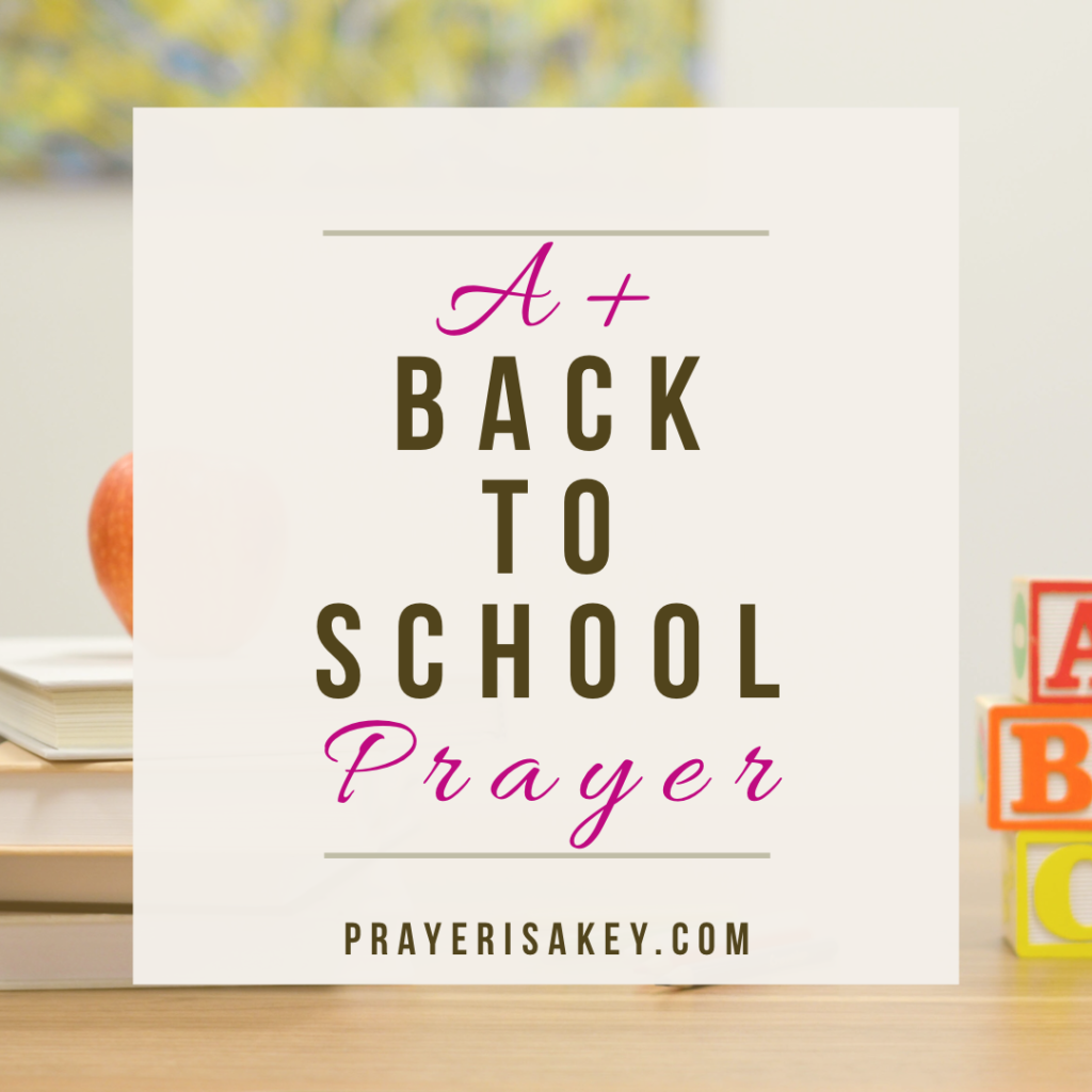 Back to school prayer
