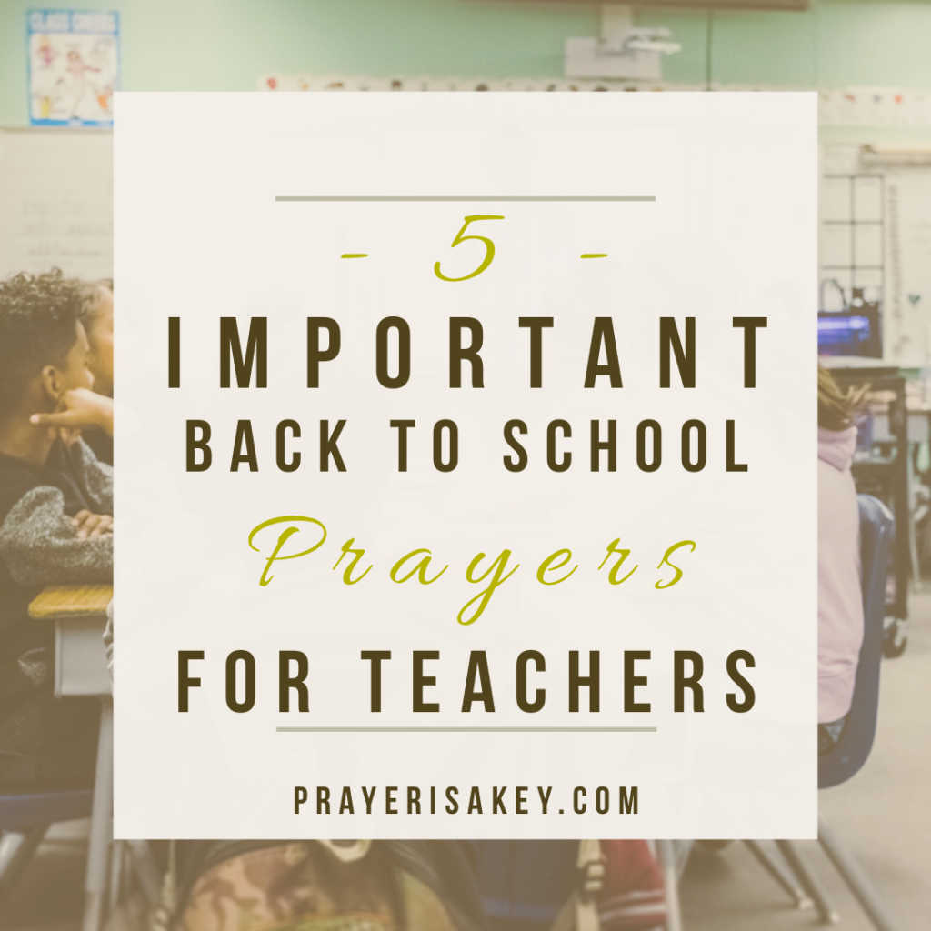 Back to school prayer for teachers