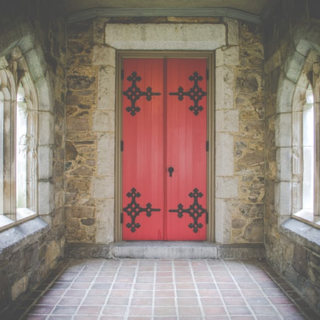 Church, Church Building, Door, Red door, Church Door