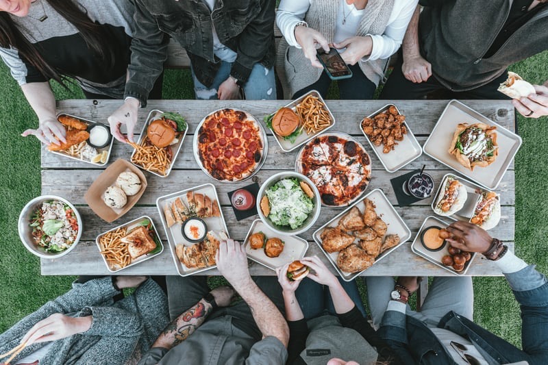 A Glimpse Into God's Heart, People eating a meal together
